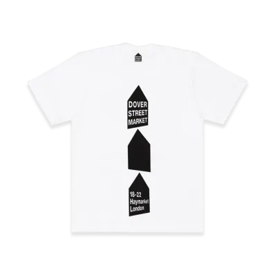 COMME des GARCONS x DSM DOVER STREET MARKET Exclusive 3 Hut Logo Tee "White"
