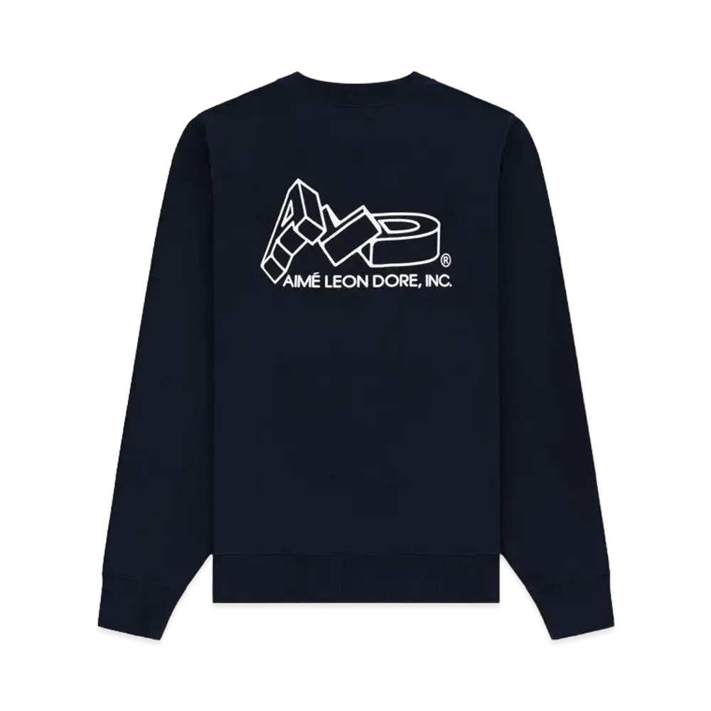 Aime Leon Dore Block Logo Crewneck Sweatshirt "Navy"