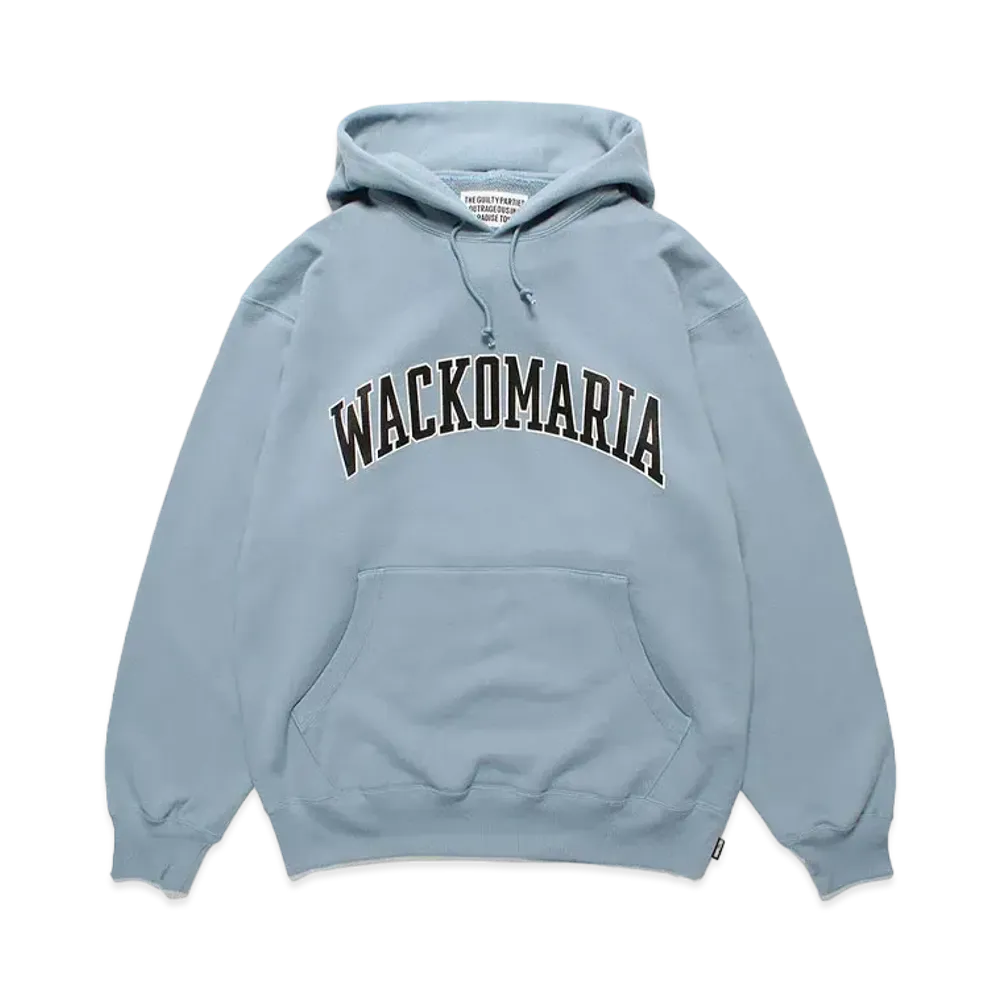 WACKO MARIA Middle Weight Pullover Hooded Sweat Shirt "Blue"