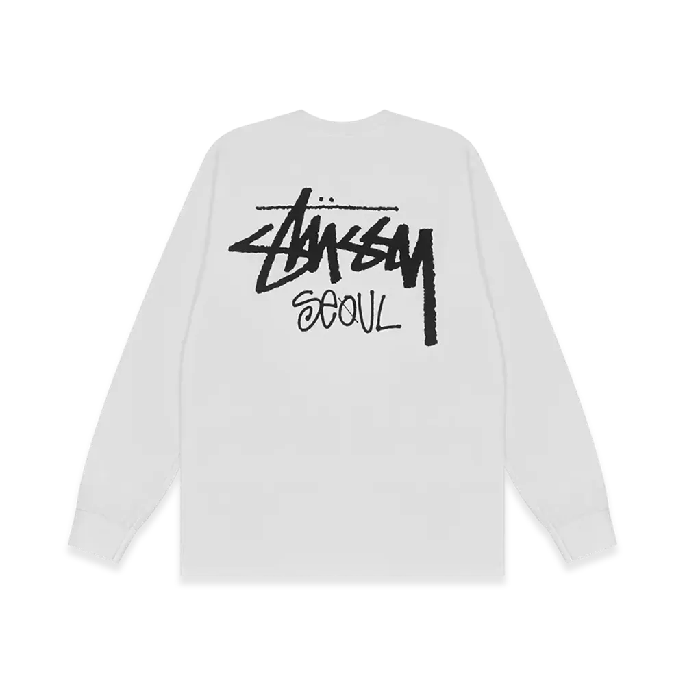 Stussy Stock Seoul LS Tee 2023 "White"