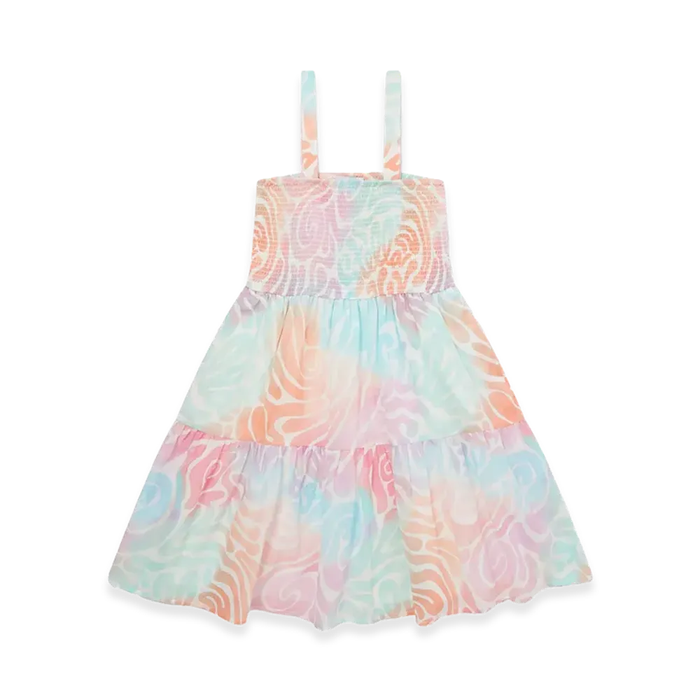 STELLA McCARTNEY Kids Printed Cotton Flared Dress "Multicolor"