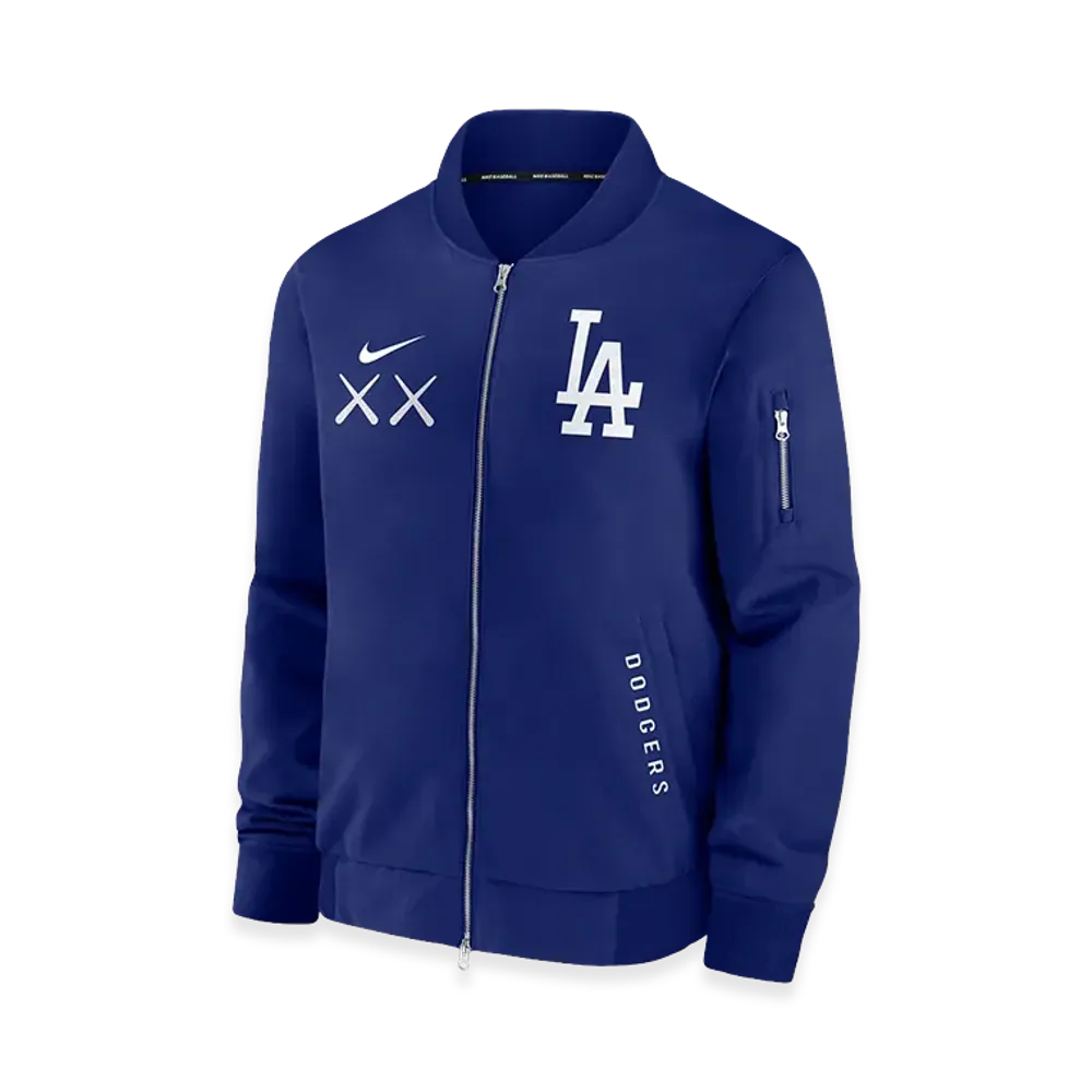 MLB x KAWS x Nike Fanatics Fest Dugout Bomber Jacket Los Angeles Dodgers "Royal Blue"
