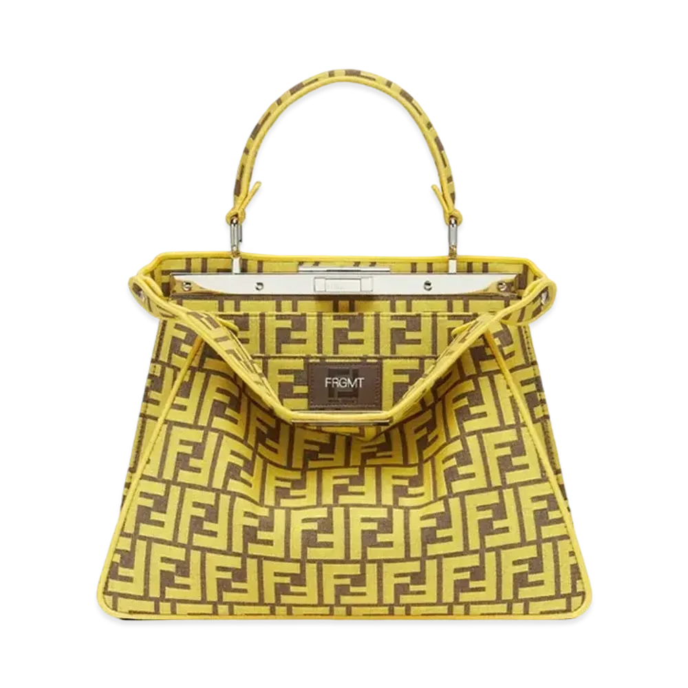 Fragment x FENDI Peekaboo I See U Small FF Fabric Bag "Yellow"