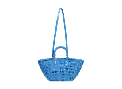 BALENCIAGA Women's Bistro XS Basket With Strap "Blue"