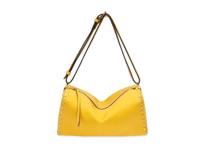 FENDI Triangle Bag Leather Mini-Bag "Yellow"