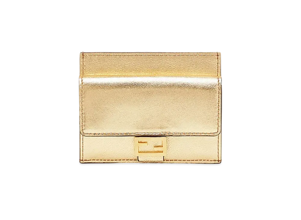 FENDI Card Case Leather "Gold"