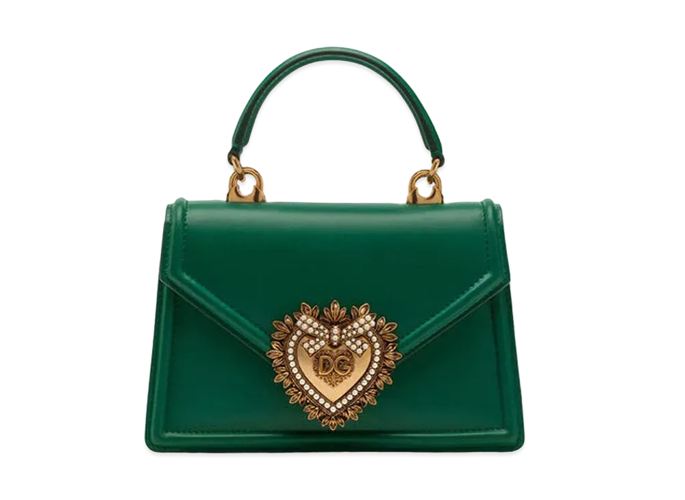 Dolce&Gabbana Devotion Bag Small Smooth Calfskin "Green"