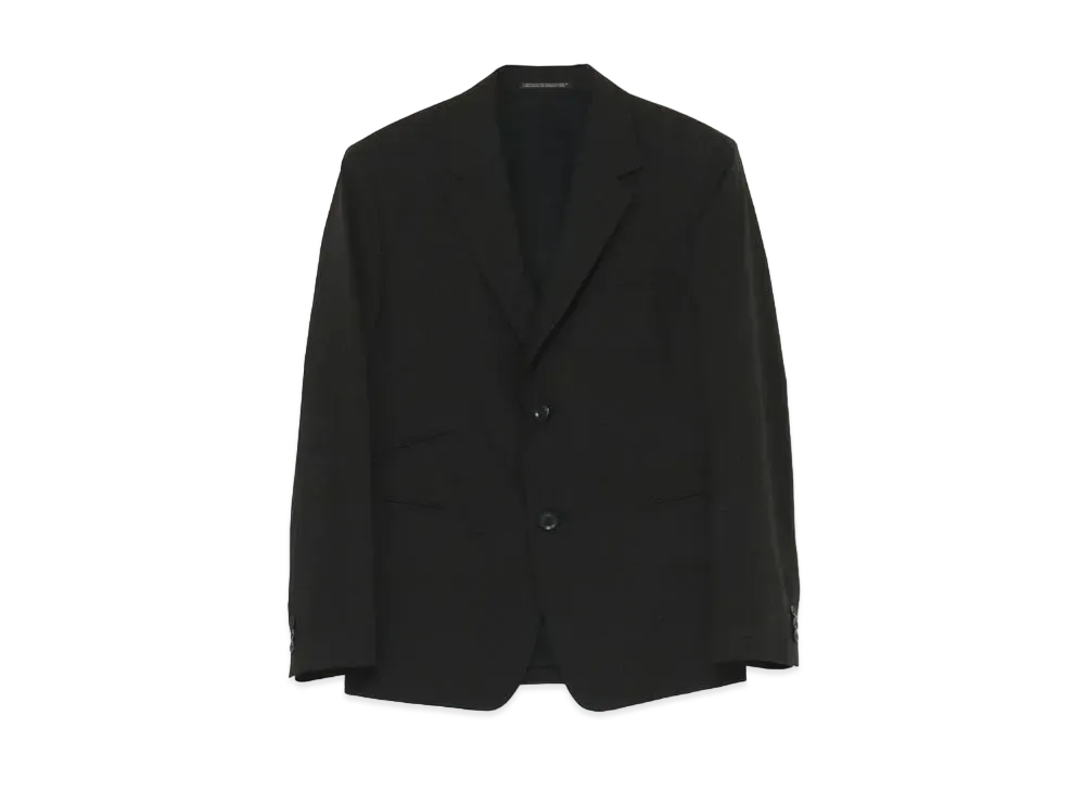 Yohji Yamamoto Pour Homme COSTUME D'HOMME SOFT WOOL 2BUTTON SINGLE JACKET "Black"