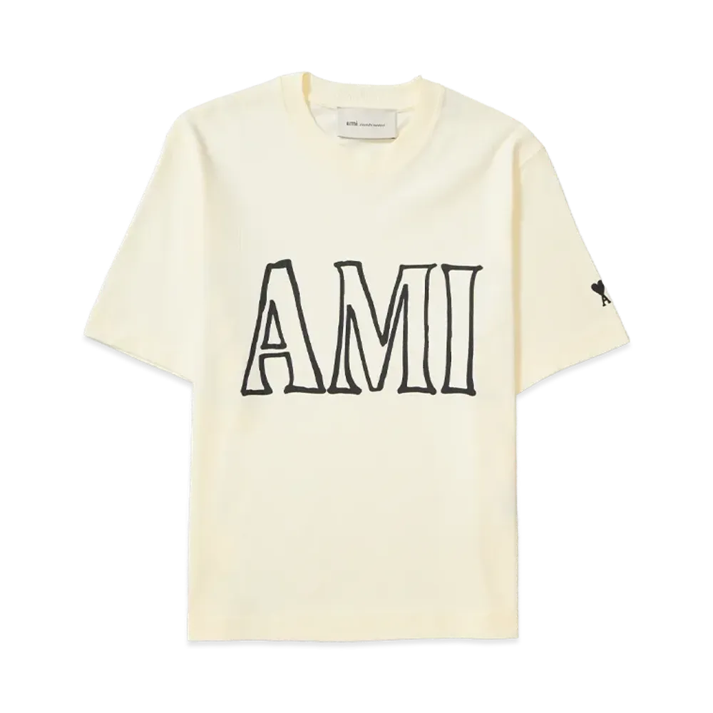 AMI PARIS Ami Paris Print T-Shirt "Off White"