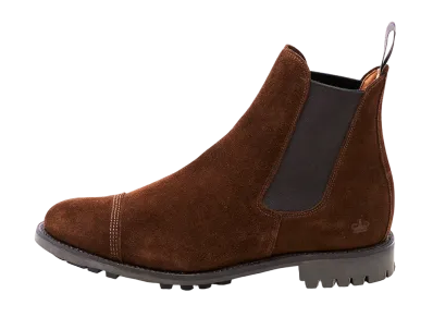 SANDERS Commando Sole Military Cap Toe Chelsea Boot 266 "Polo Snuff" Suede "Polo Snuff" 2435PSS