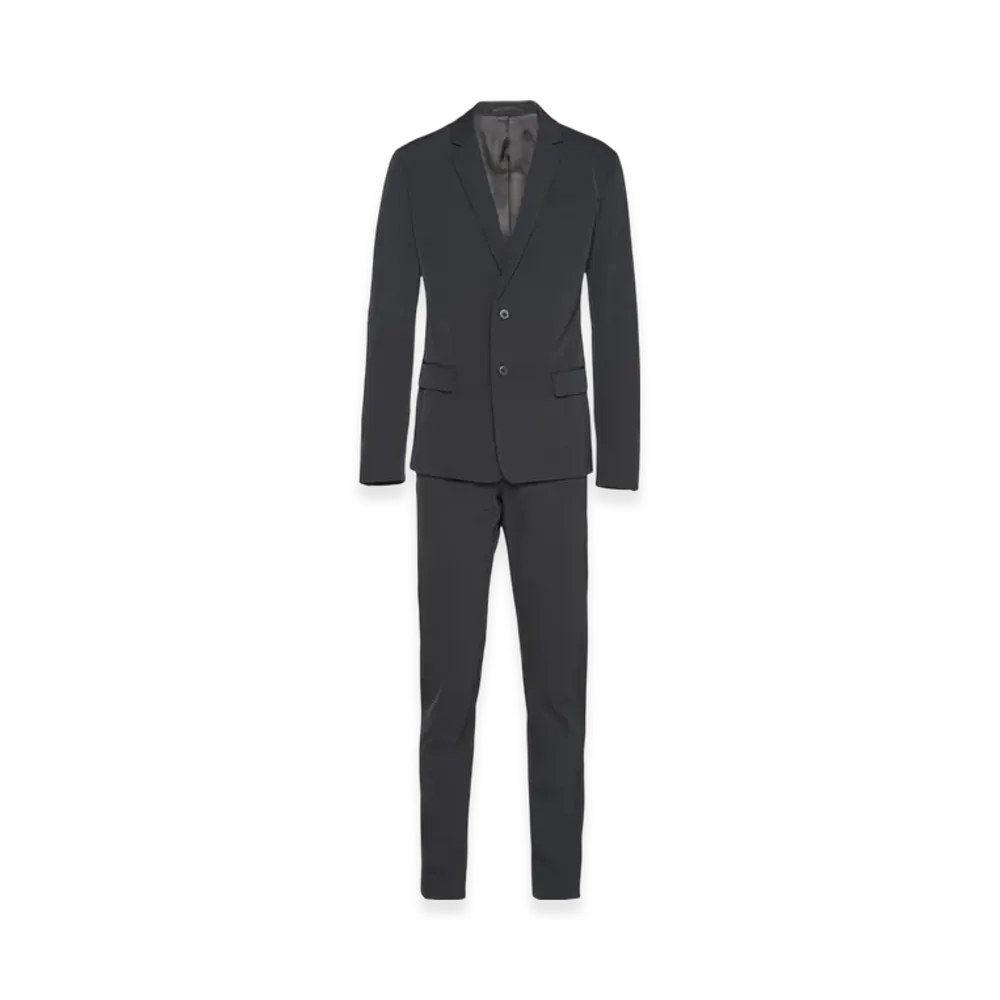 PRADA Single-Breasted Techno Stretch Suit "Black"