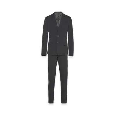 PRADA Single-Breasted Techno Stretch Suit "Black"