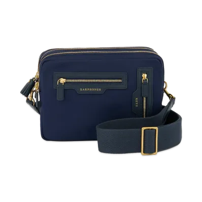 Anya Hindmarch Labelled Crossbody Trio "Navy"