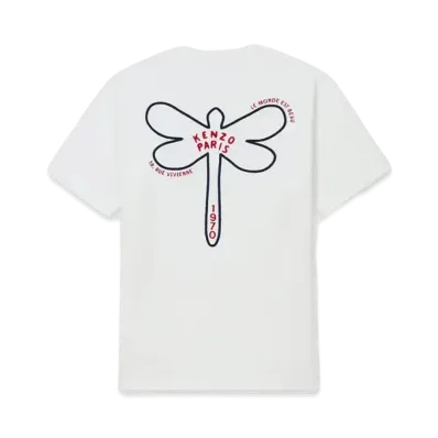 KENZO 'Dragonfly' Embroidery T-shirt "Off White"