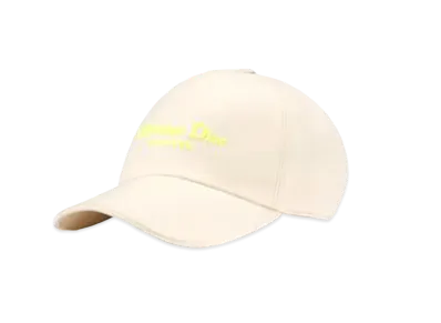 Dior Christian Dior Couture Cap Technical Cotton "Off White/Fluorescent Yellow"