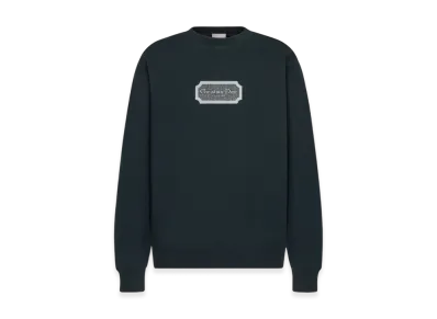 Dior Couture Sweatshirt Relaxed Fit Organic Cotton Fleece "Blue"