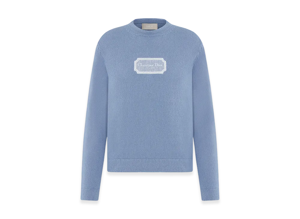Dior Christian Dior Cashmere Jersey Couture Sweater "Blue"