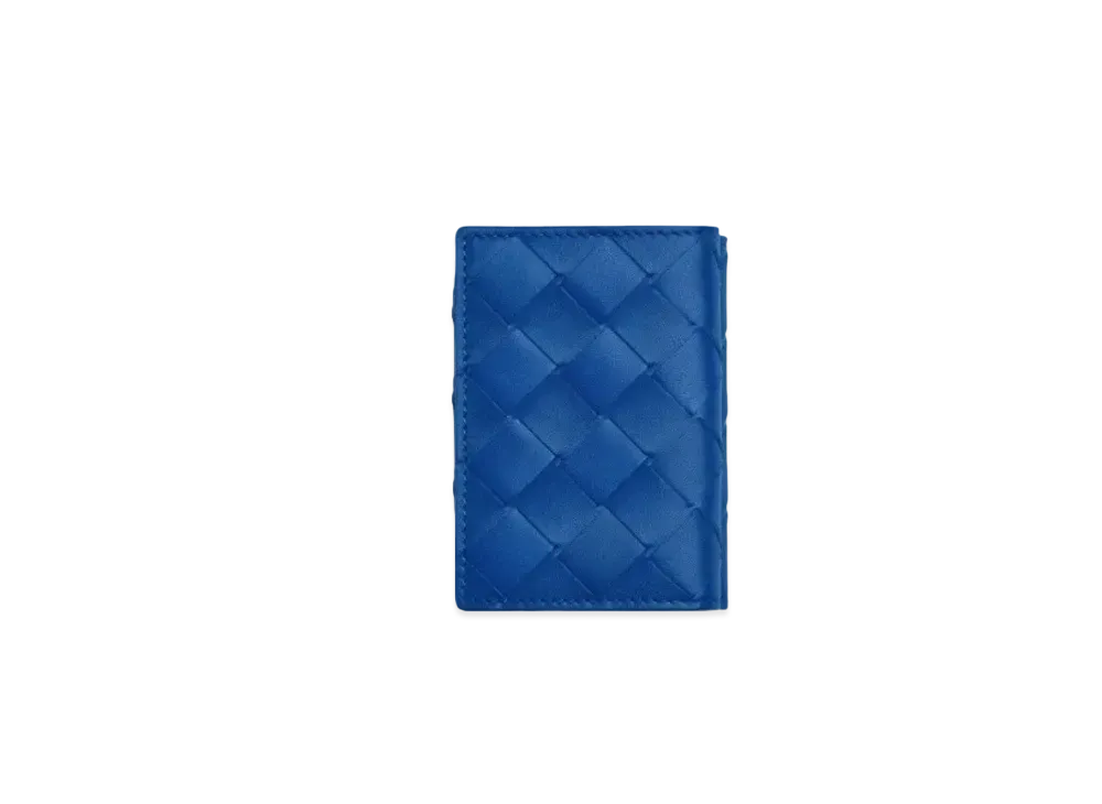 Bottega Veneta Tiny Trifold Wallet "Cobalt"