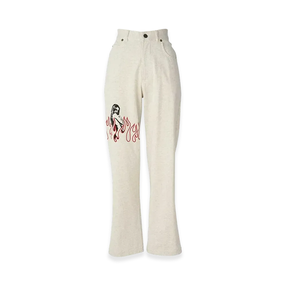 HYSTERIC GLAMOUR Super HYS 5-Pocket Pants "Top Gray"