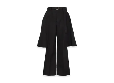 sacai Double-Faced Silk Cotton Pants "Black"