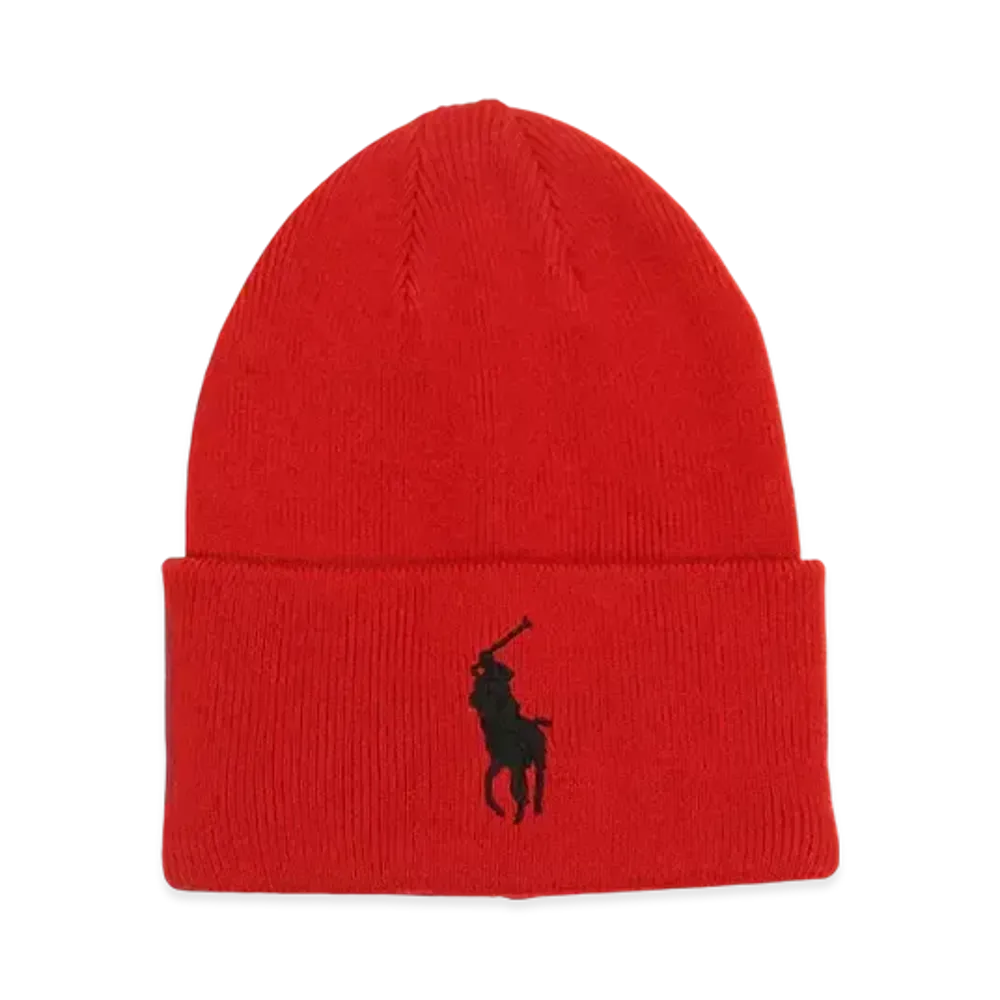 Polo Ralph Lauren Big Pony Cuff Hat "Red"