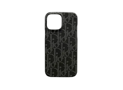 Dior iPhone 13Pro Max Case Dior Oblique Galaxy Leather "Black"