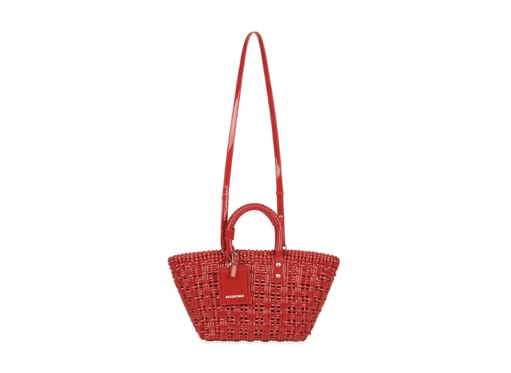 BALENCIAGA Women's Bistro XS Basket With Strap "Red"