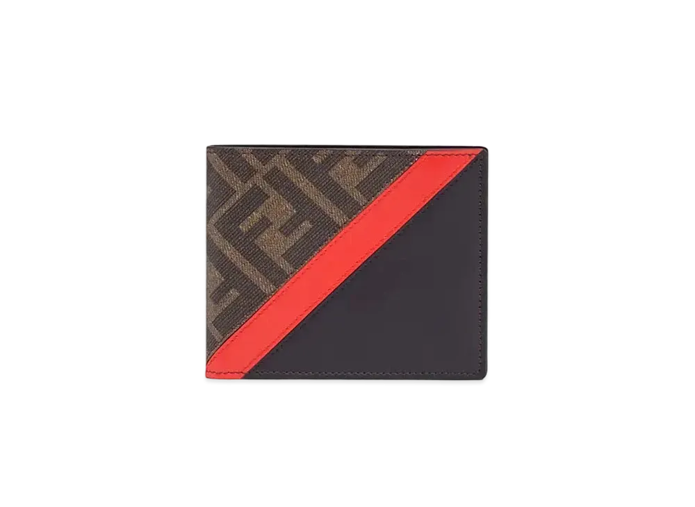 FENDI Two-Fold Wallet Fabric With Coin Case "Brown"