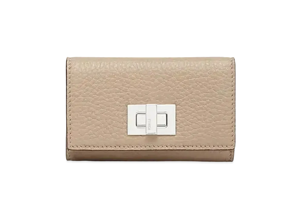 FENDI Key Case Leather "Beige"