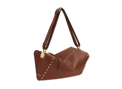 FENDI Triangle Bag Leather Mini-Bag "Brown"