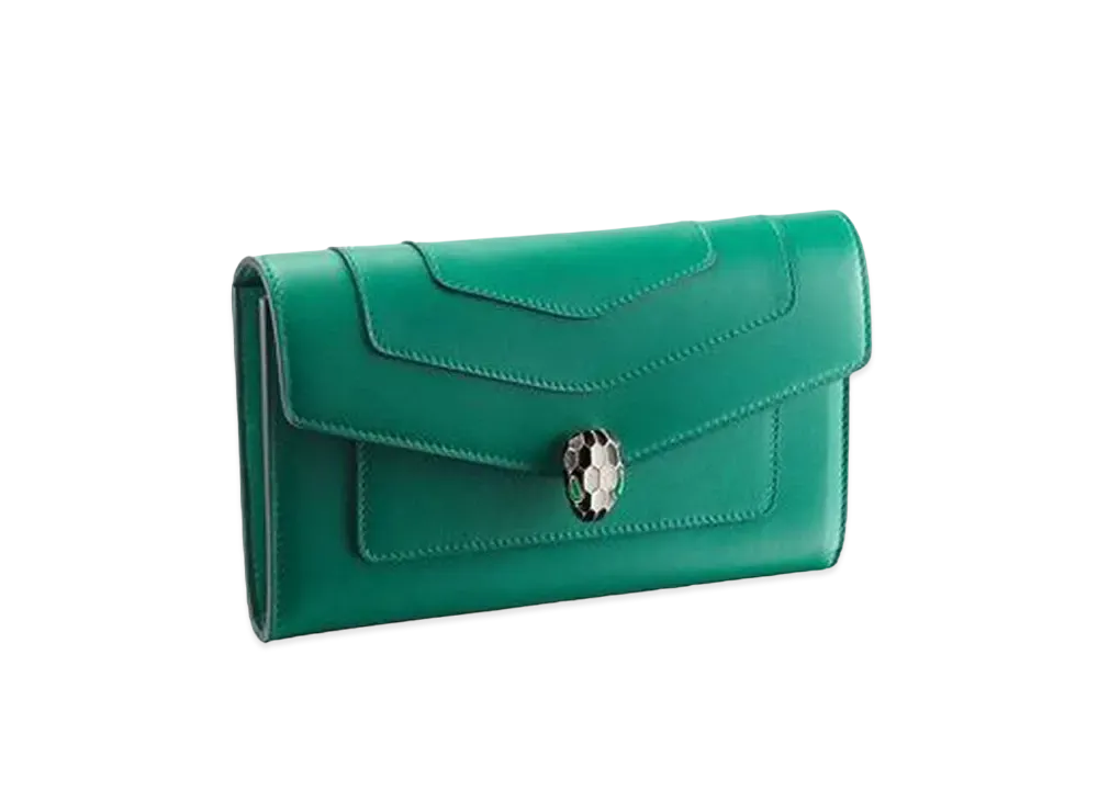 BVLGARI Serpenti Forever Large Wallet "Green"
