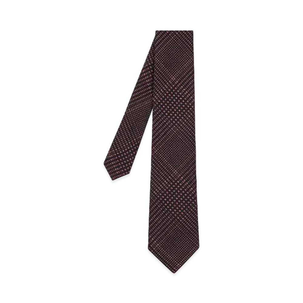 Paul Smith Square Check Tie "Orange"