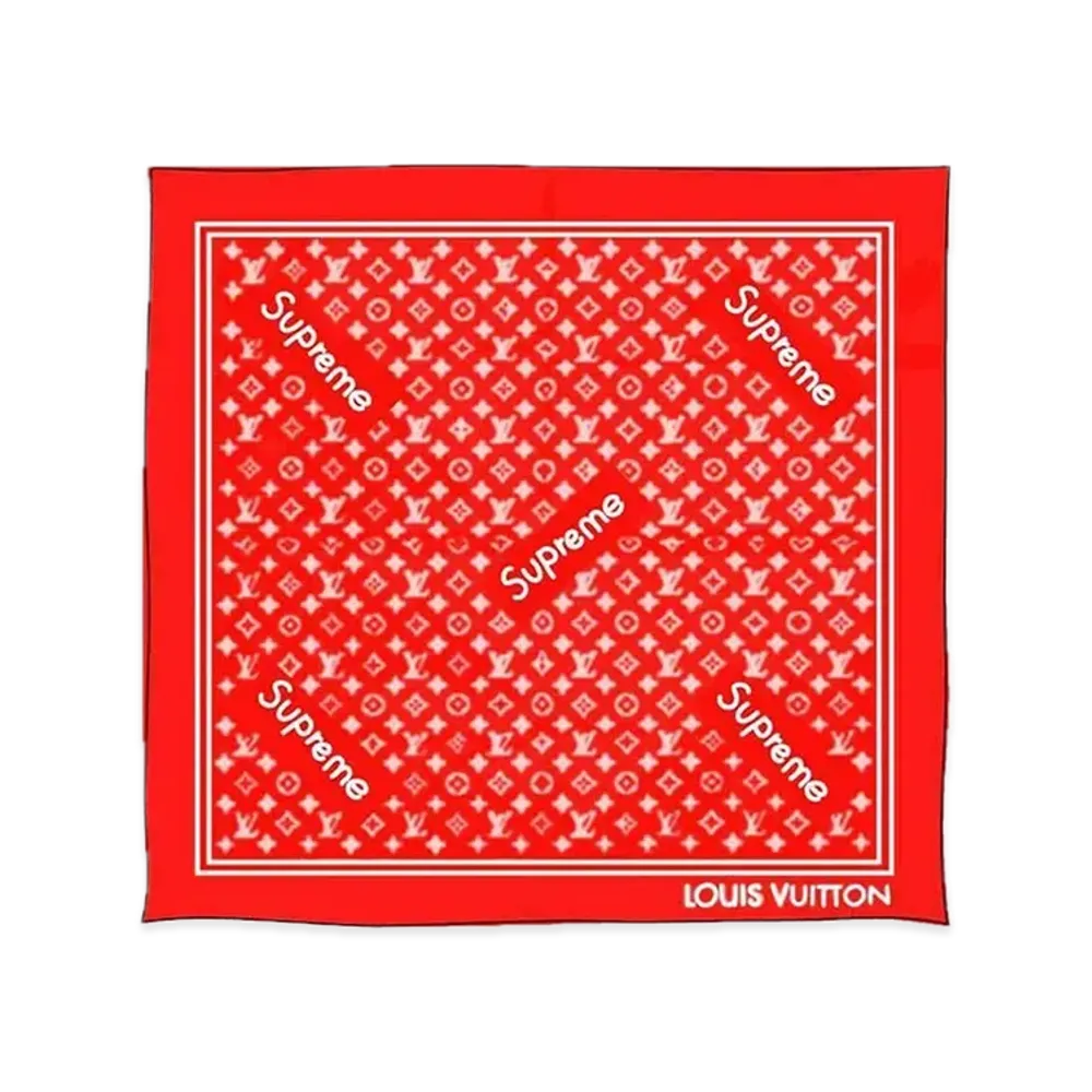 Supreme x Louis Vuitton Monogram Bandana "Red"