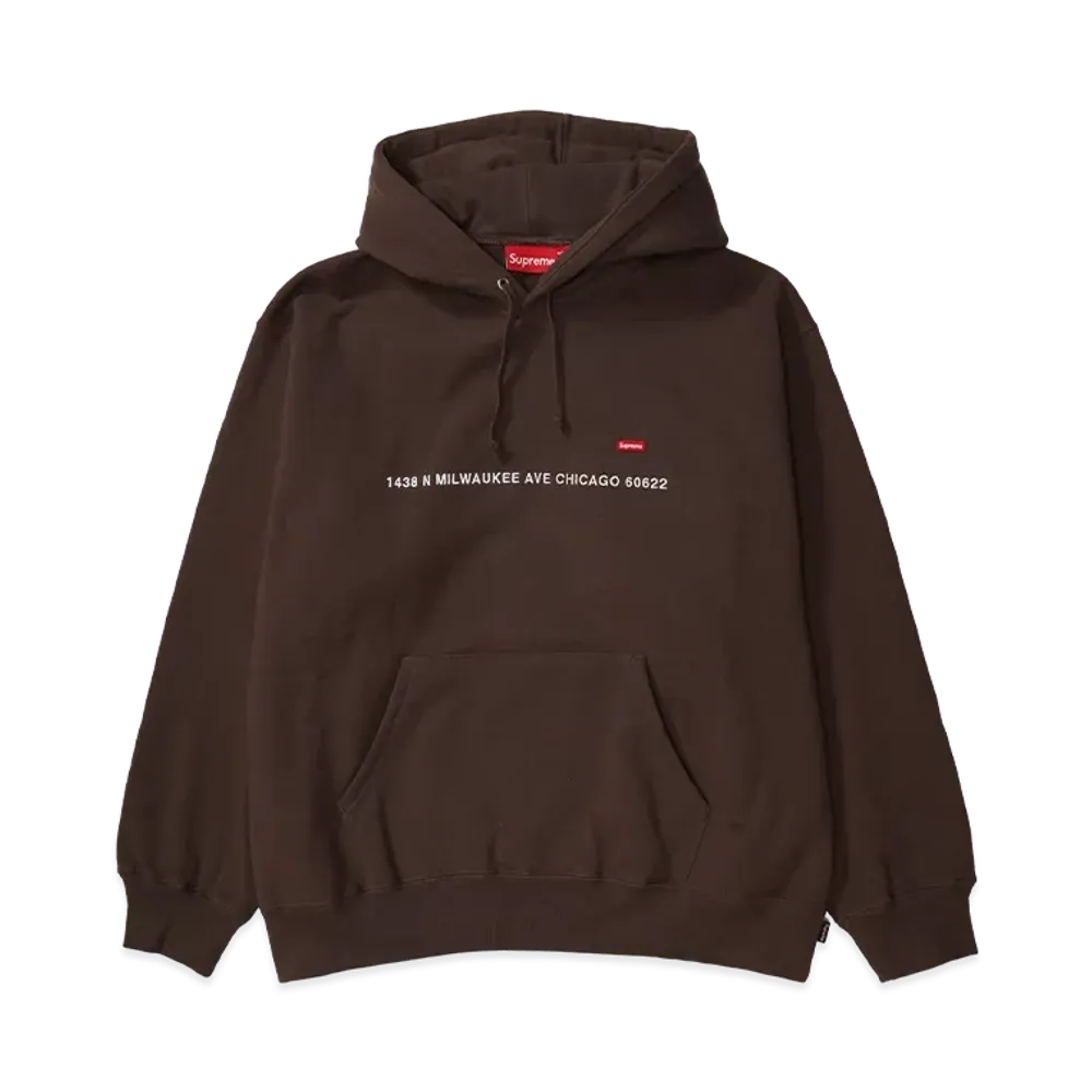 Supreme Shop Small Box Hooded Sweatshirt Chicago "Dark Brown"