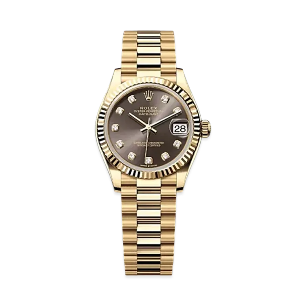 ROLEX Datejust 31mm Yellow Gold 278278 "Dark Grey"