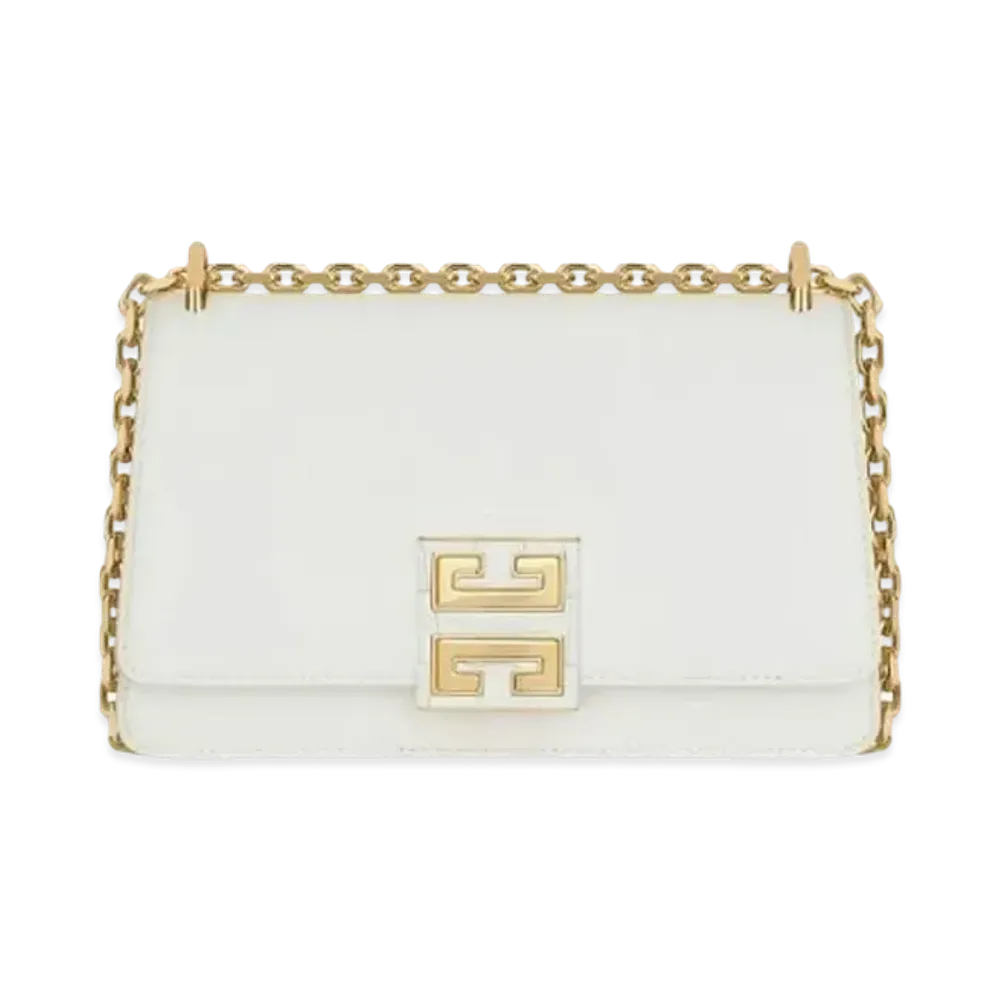 GIVENCHY Small 4G Bag In Leather with Chain "Ivory"