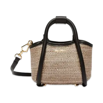Max Mara Marine Straw Mini Bag "Clay"