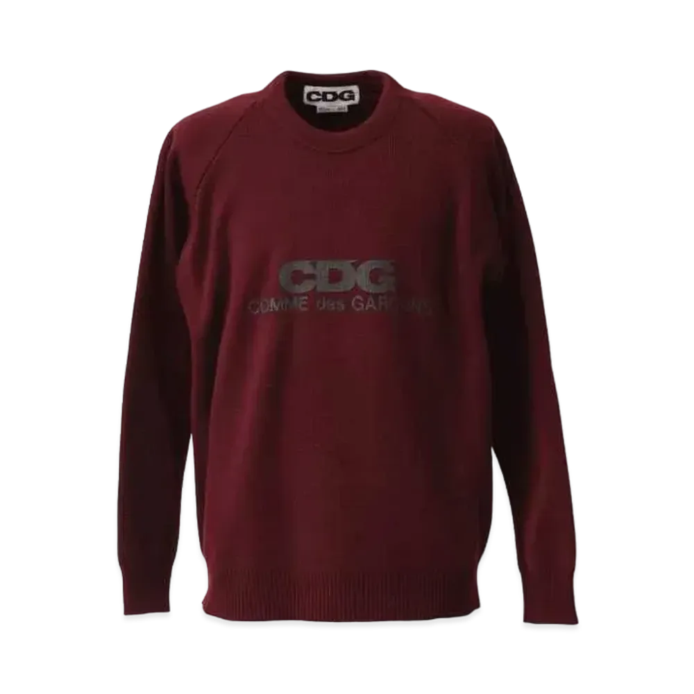 Comme des Garçons LOCHAVEN of SCOTLAND ROUND NECK SCHOOL PULLOVER "Maroon"