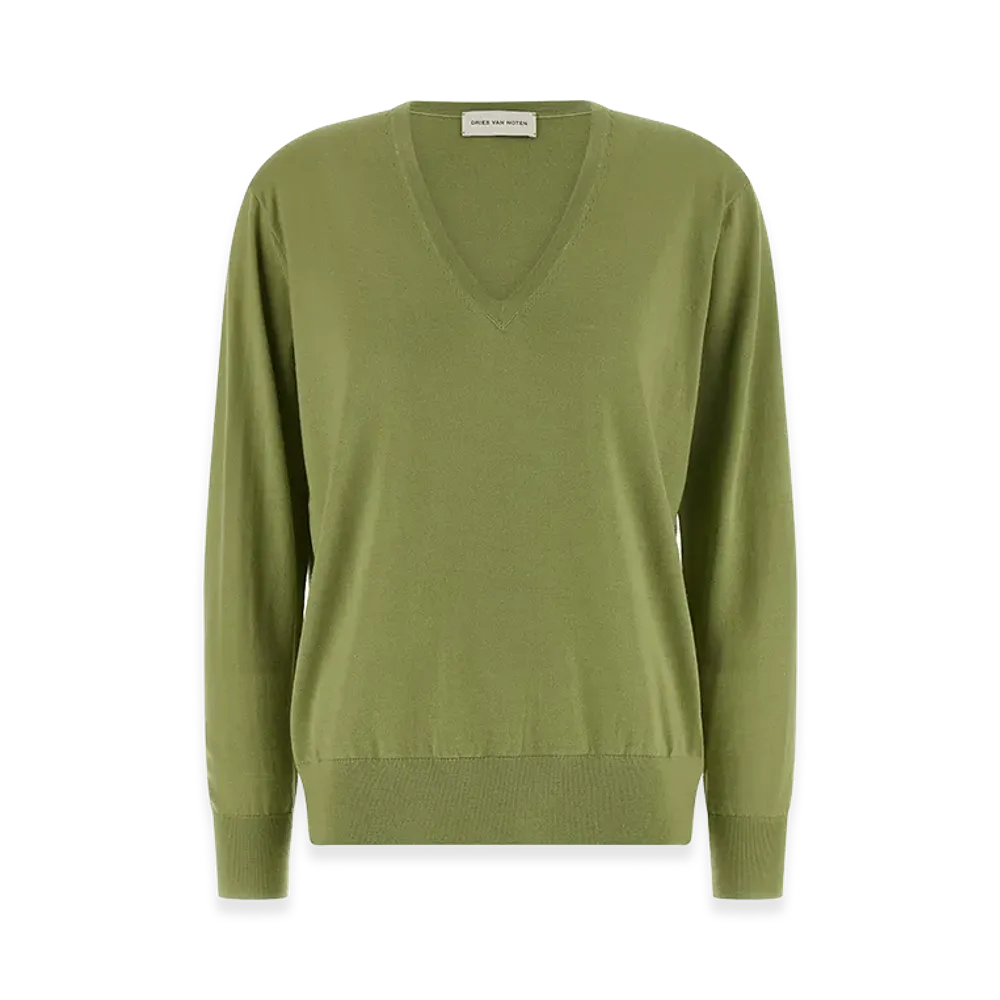 DRIES VAN NOTEN Women's 'Tuomas' Sweater "Green"