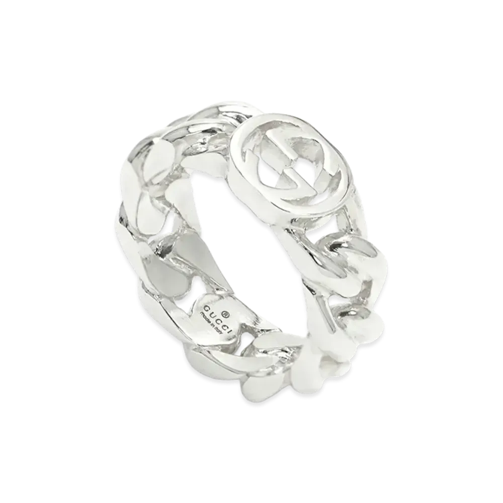 GUCCI Interlocking Ring 7mm "Silver"