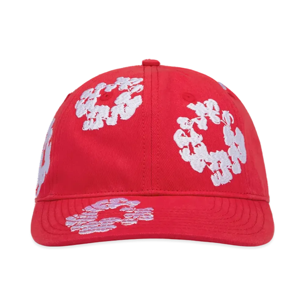 DENIM TEARS The Cotton Wreath Cap "Red"