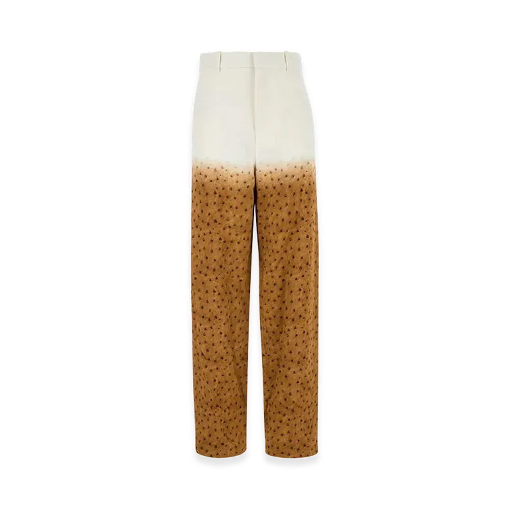LOEWE Women's Printed Crepe Pant "White/Multicolor"
