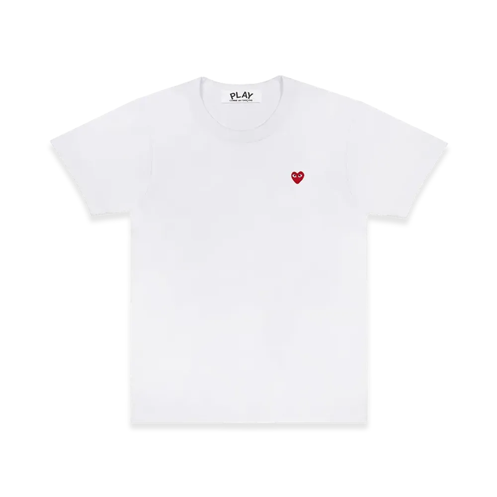 PLAY COMME des GARCONS Women's T-Shirt With Heart "White"