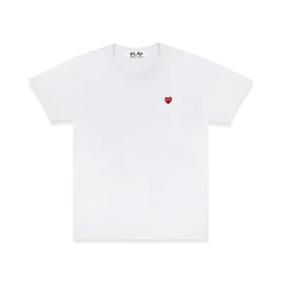 PLAY COMME des GARCONS Women's T-Shirt With Heart "White"