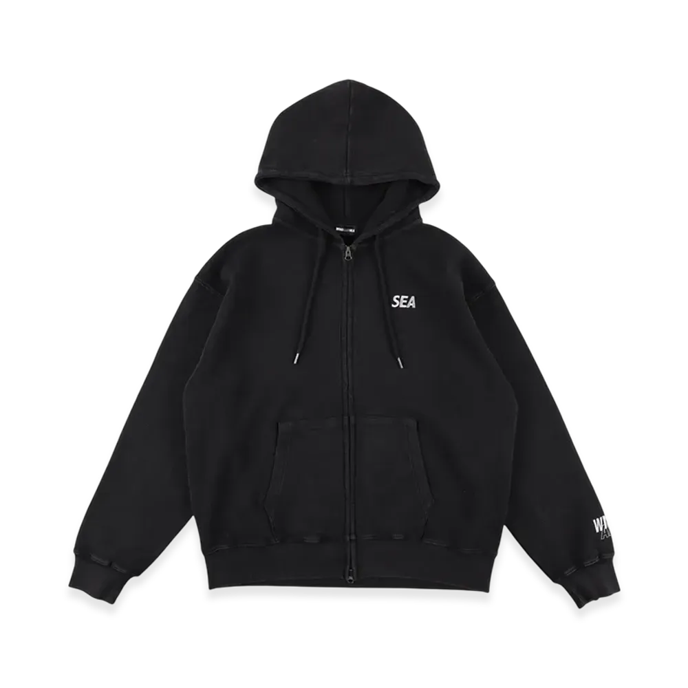 WIND AND SEA Heavy Waffle Zip Sweatshirt "Black"