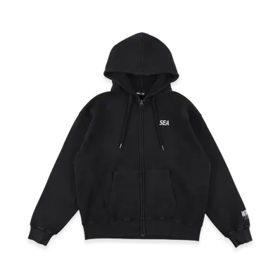 WIND AND SEA Heavy Waffle Zip Sweatshirt "Black"