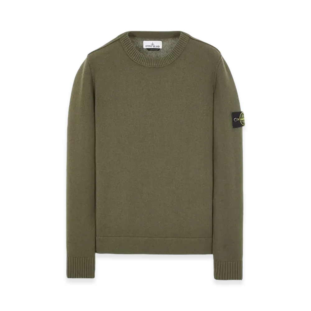 Stone Island 531B6 Geelong Wool Crewneck Knit - 23FW "Olive Green"