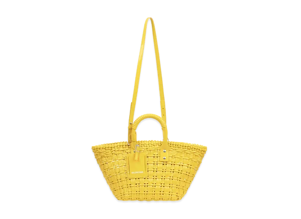 BALENCIAGA Women's Bistro XS Basket With Strap "Yellow"