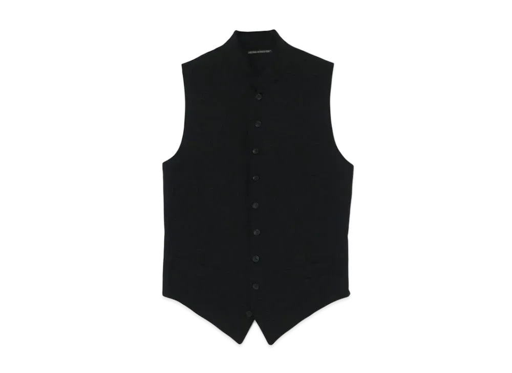 Yohji Yamamoto Pour Homme COSTUME D'HOMME SUIT GABARDINE 9BUTTON SINGLE VEST "Black"