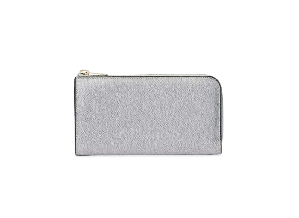 Valextra L Zip Purse "Ash Gray"